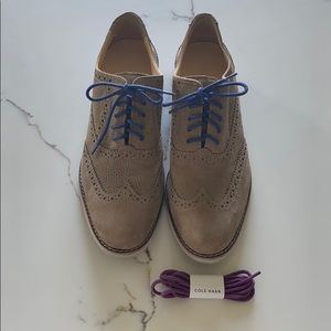 Cole Haan Size 7 Ladies Leather Suede Wing Tips!
